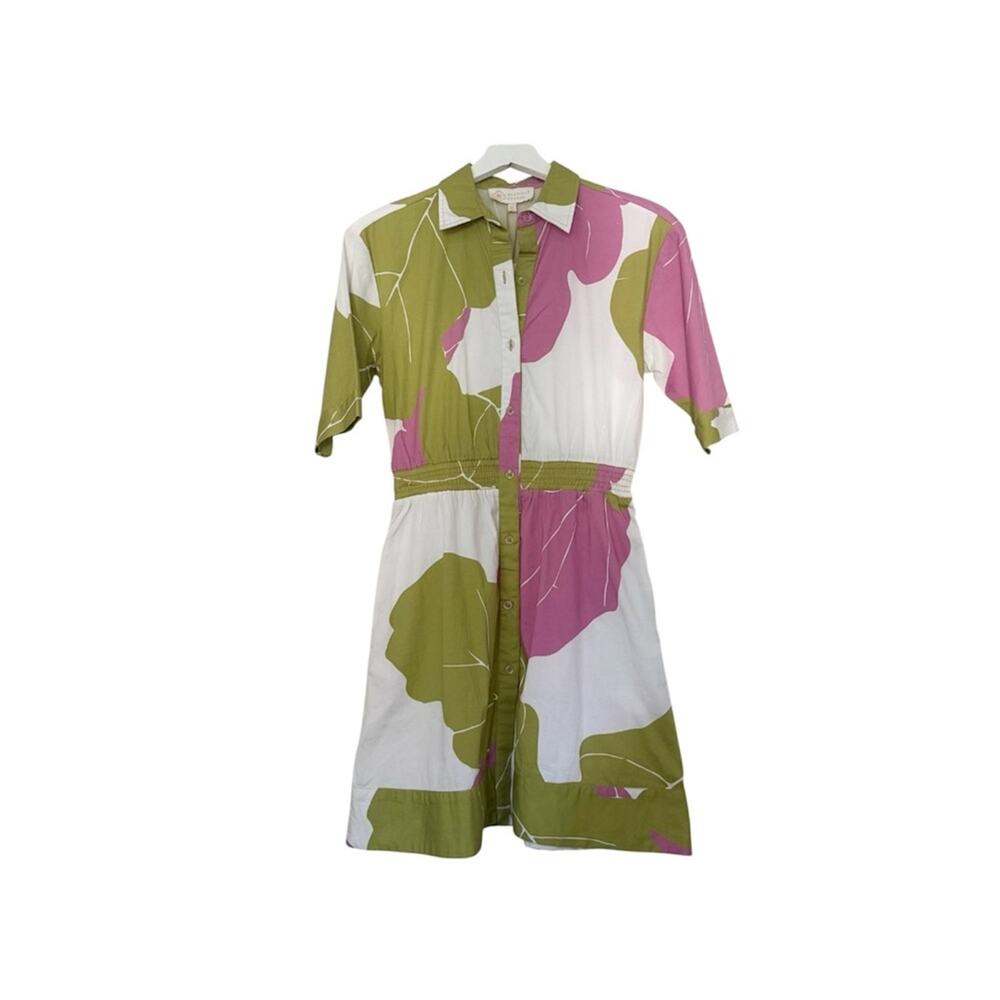 NWT Sheridan French Parker Dress in Lilac Palms Collared Dress Size XS
